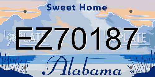 EZ70187 Alabama License Plate