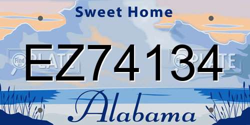 EZ74134 Alabama License Plate