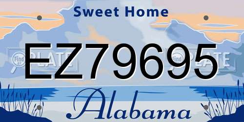 EZ79695 Alabama License Plate