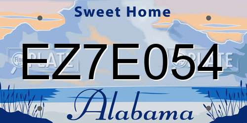 EZ7E054 Alabama License Plate