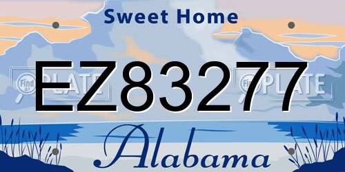 EZ83277 Alabama License Plate