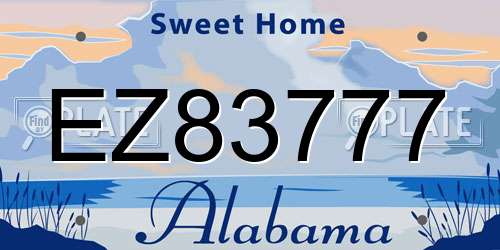 EZ83777 Alabama License Plate