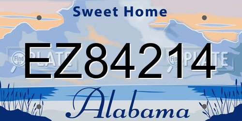 EZ84214 Alabama License Plate