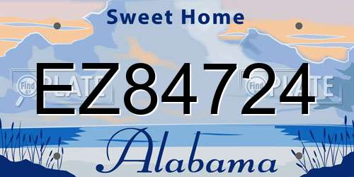 EZ84724 Alabama License Plate