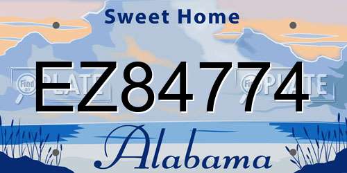 EZ84774 Alabama License Plate