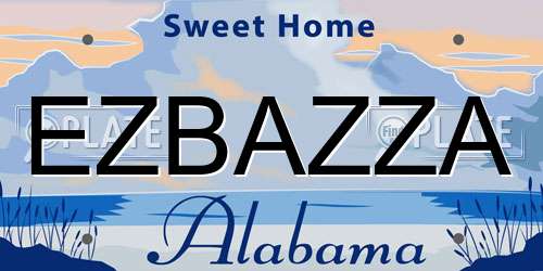 EZBAZZA Alabama License Plate