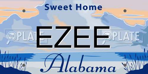 EZEE Alabama License Plate
