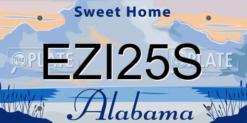 EZI25S Alabama License Plate