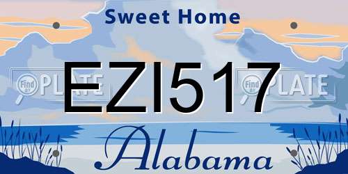EZI517 Alabama License Plate