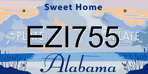 EZI755 Alabama License Plate