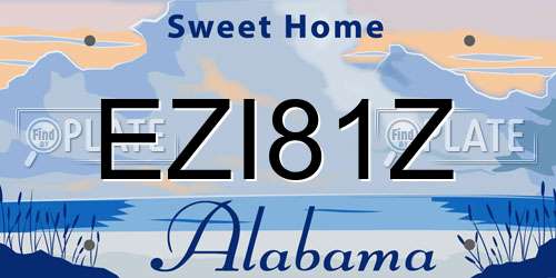 EZI81Z Alabama License Plate