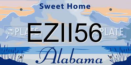 EZII56 Alabama License Plate