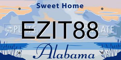EZIT88 Alabama License Plate