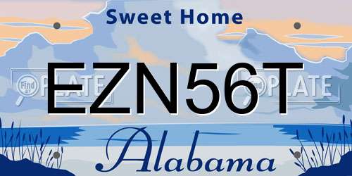 EZN56T Alabama License Plate