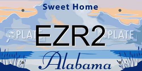 EZR2 Alabama License Plate