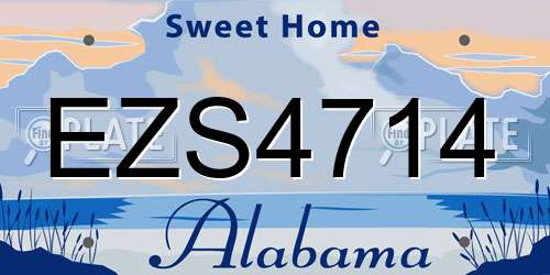 EZS4714 Alabama License Plate
