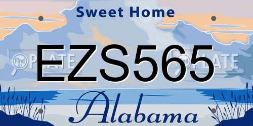 EZS565 Alabama License Plate