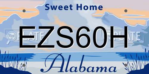EZS60H Alabama License Plate