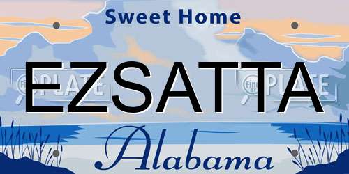 EZSATTA Alabama License Plate
