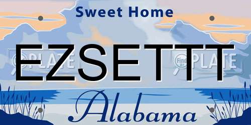 EZSETTT Alabama License Plate