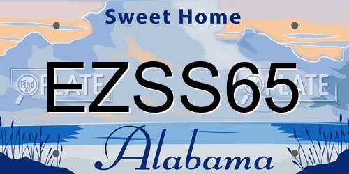 EZSS65 Alabama License Plate