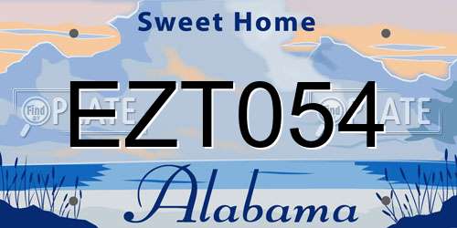EZT054 Alabama License Plate