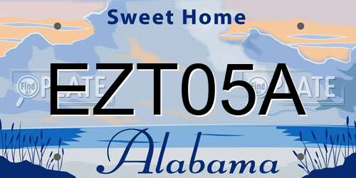 EZT05A Alabama License Plate