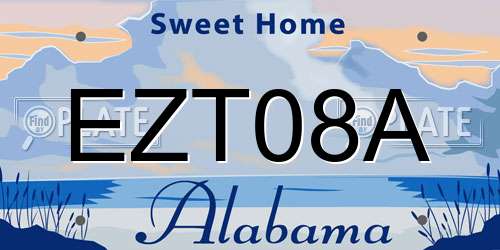 EZT08A Alabama License Plate