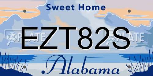 EZT82S Alabama License Plate
