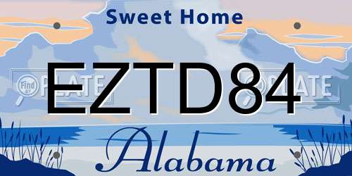 EZTD84 Alabama License Plate