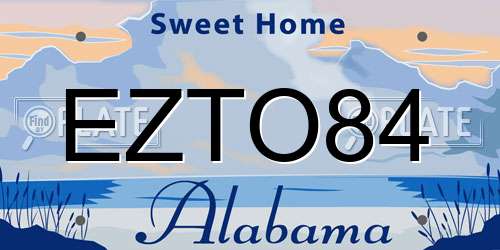 EZTO84 Alabama License Plate