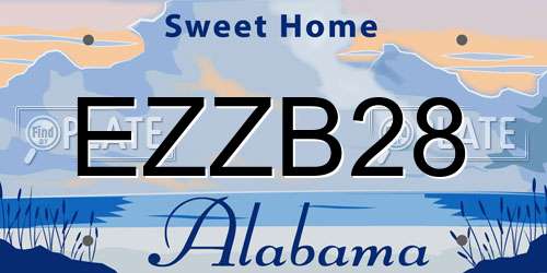 EZZB28 Alabama License Plate