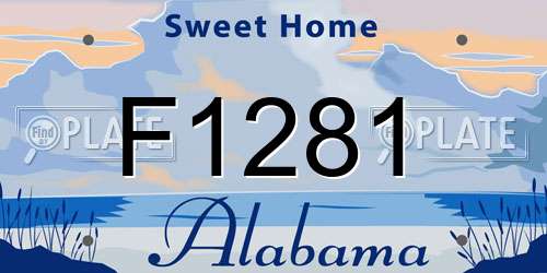 F1281 Alabama License Plate