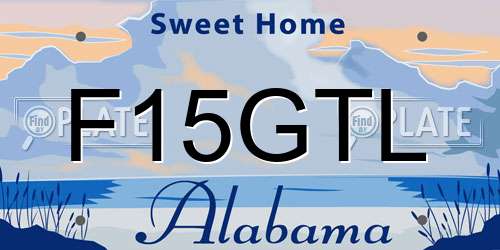 F15GTL Alabama License Plate