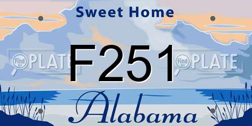 F251 Alabama License Plate
