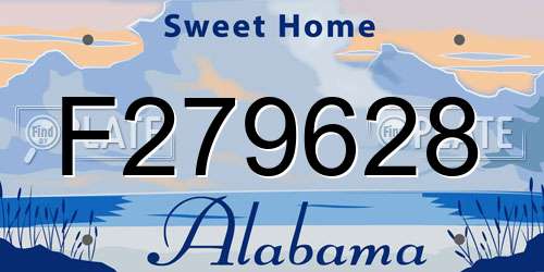 F279628 Alabama License Plate