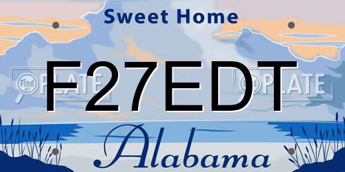 F27EDT Alabama License Plate