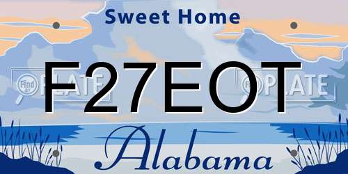 F27EOT Alabama License Plate