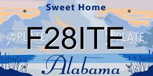 F28ITE Alabama License Plate