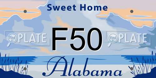 F50 Alabama License Plate