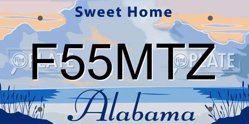F55MTZ Alabama License Plate