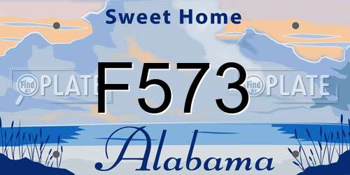 F573 Alabama License Plate