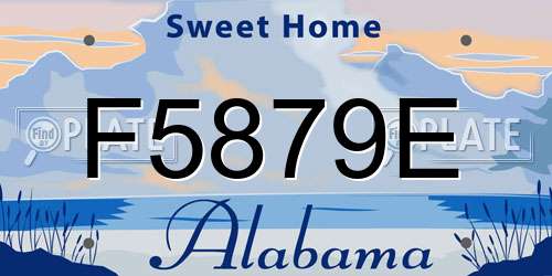 F5879E Alabama License Plate