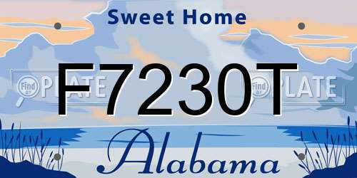 F7230T Alabama License Plate
