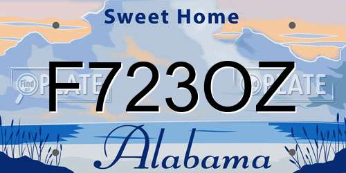 F723OZ Alabama License Plate