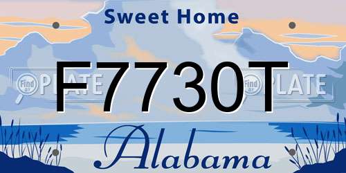 F7730T Alabama License Plate