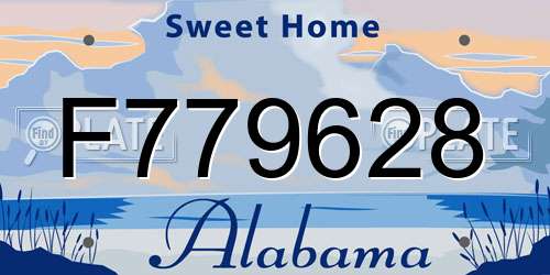 F779628 Alabama License Plate