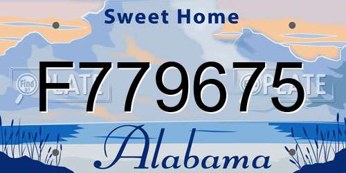 F779675 Alabama License Plate