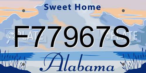 F77967S Alabama License Plate