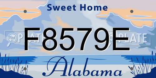 F8579E Alabama License Plate